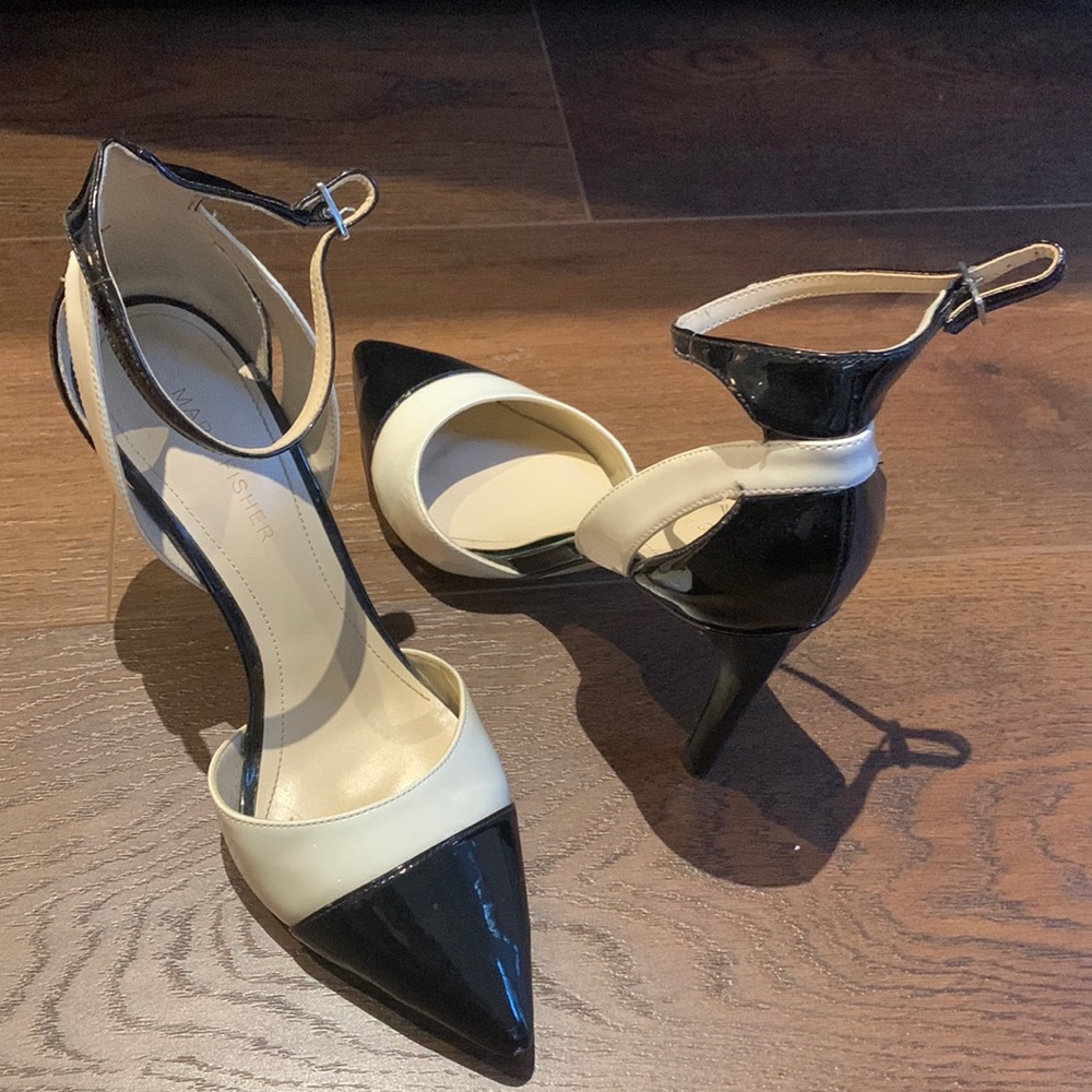 Black and white pumps
